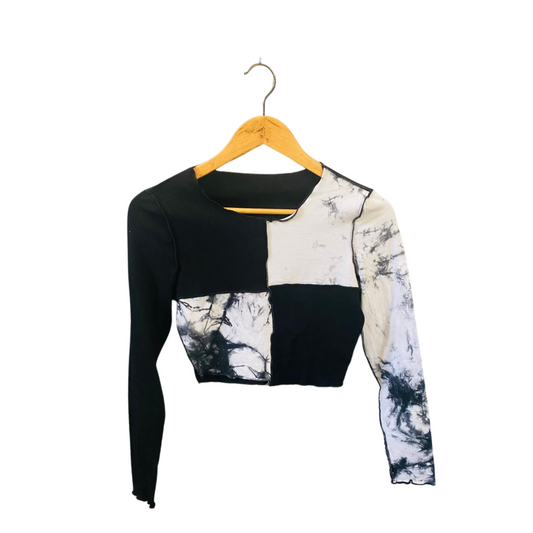 SHEIN | Tie-Dye Cut Out Crop Top For Women |