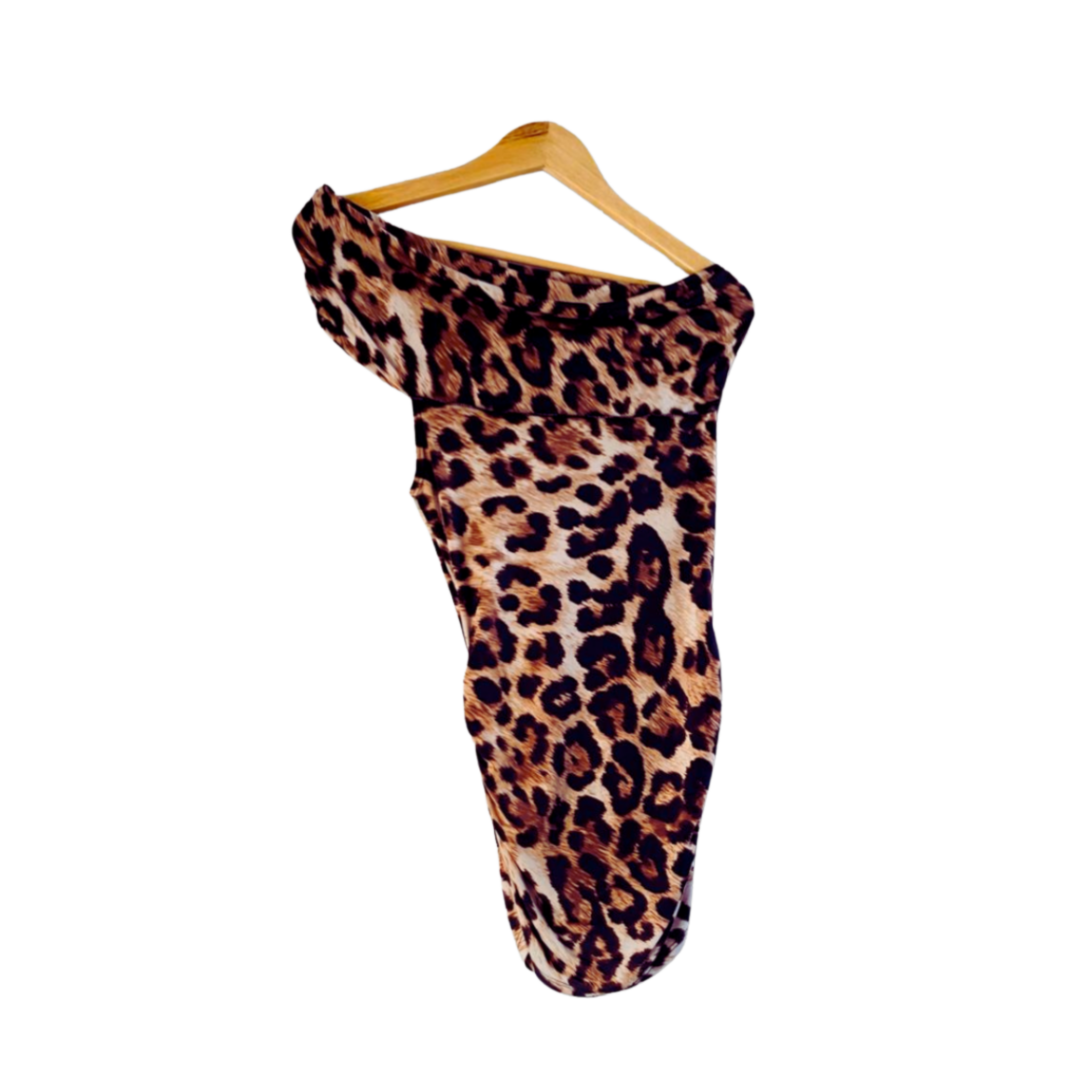 Glamour One Shoulder Leopard Print