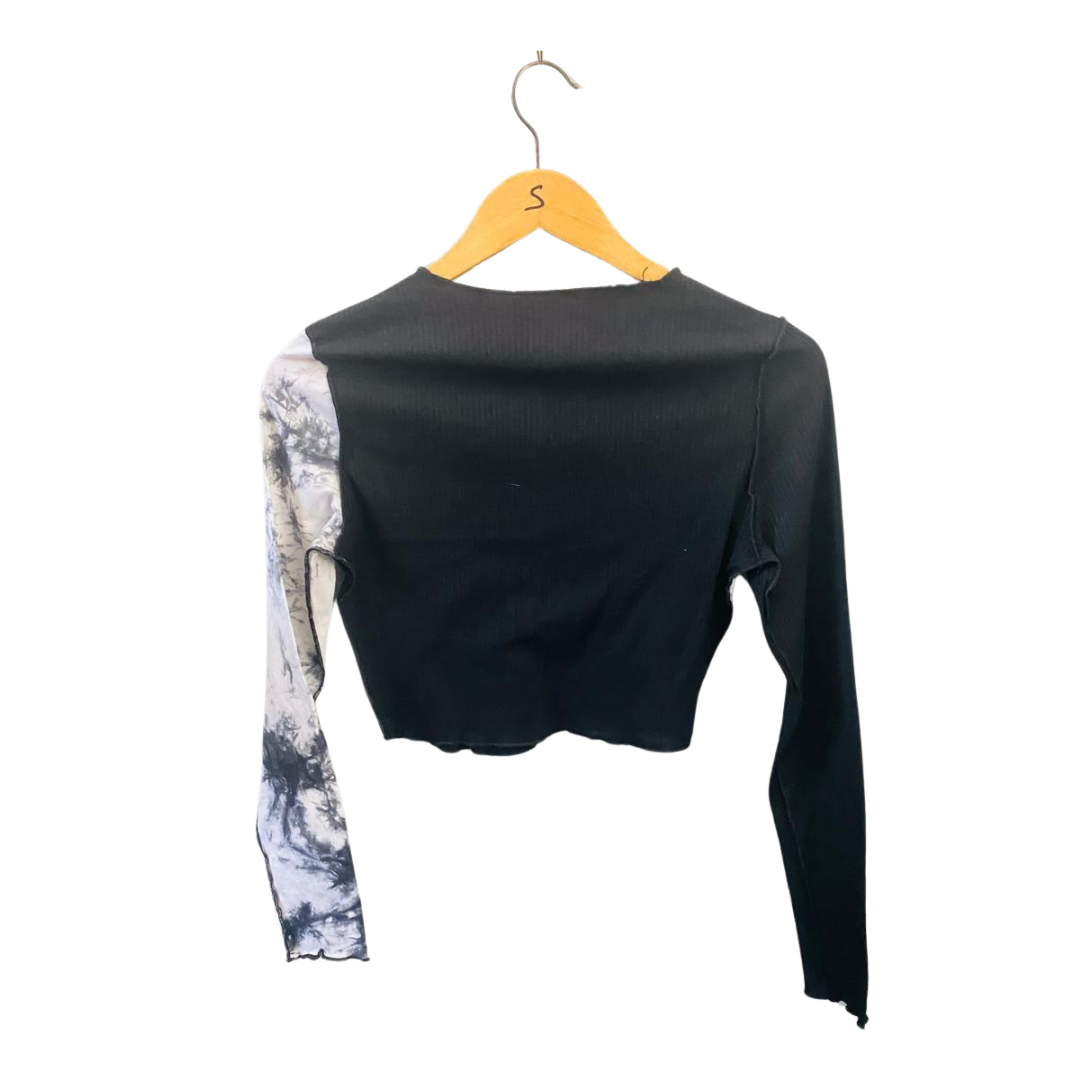 SHEIN | Tie-Dye Cut Out Crop Top For Women |