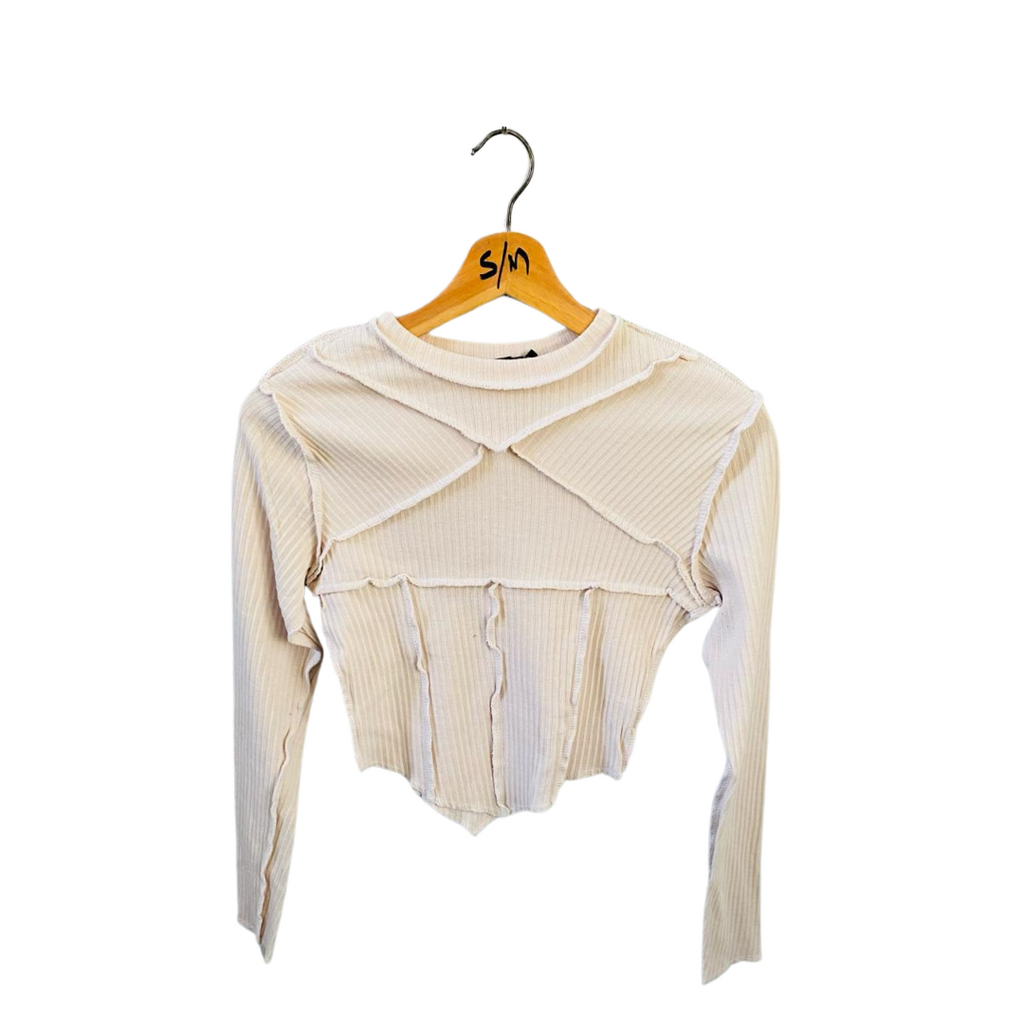 Pretty Little Thing | Diamond shape Cross Stitched long sleeves top | TO-PE-038 |