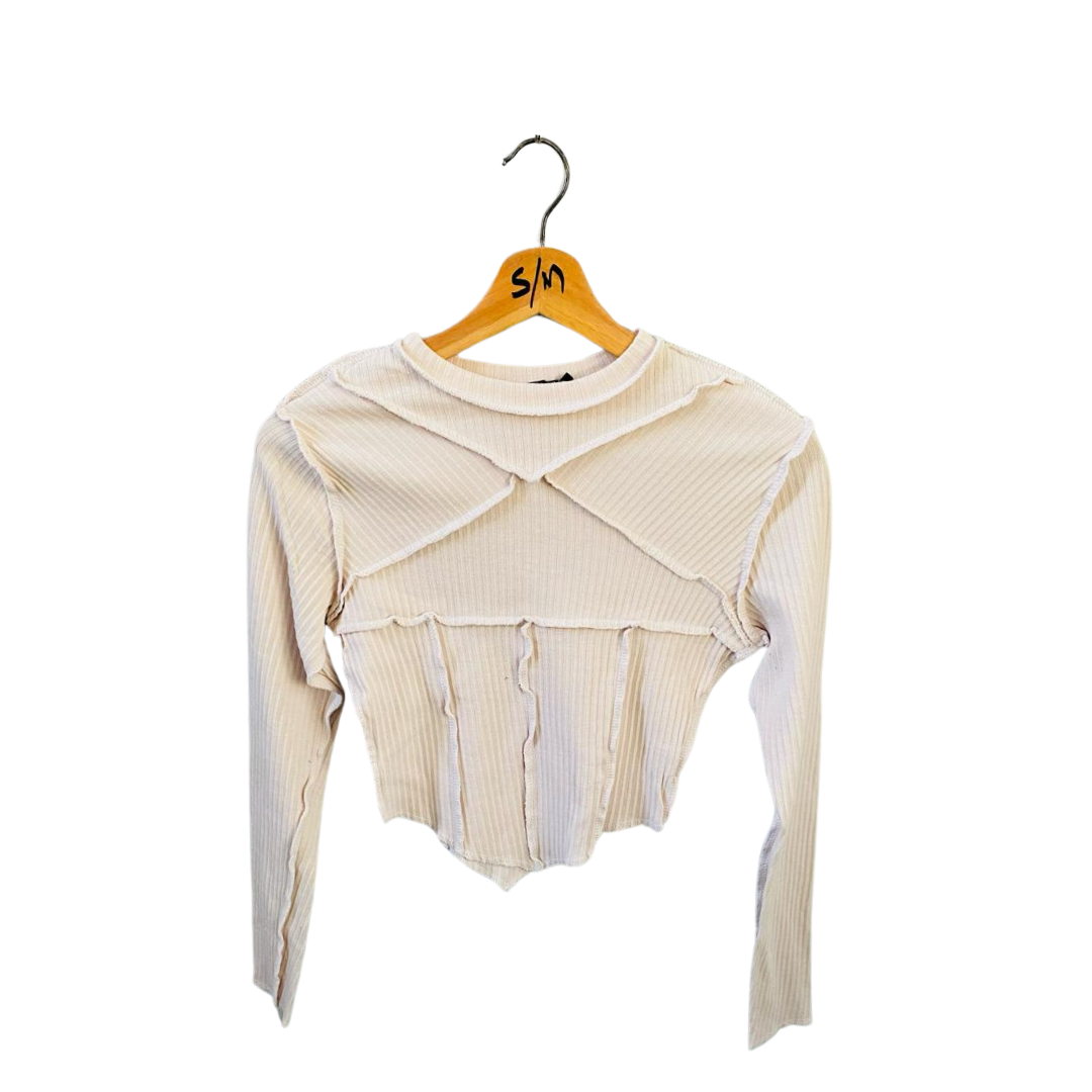Pretty Little Thing | Diamond shape Cross Stitched long sleeves top | TO-PE-038 |