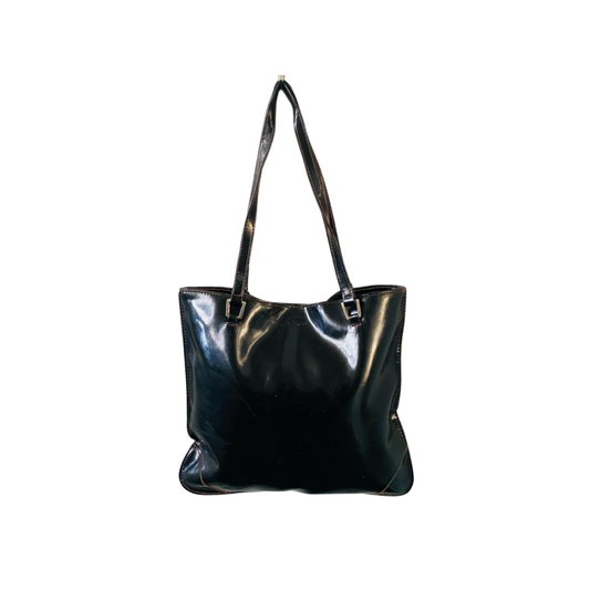 XOXO | Black Shiny Branded Handbags | HB-BL-012 |