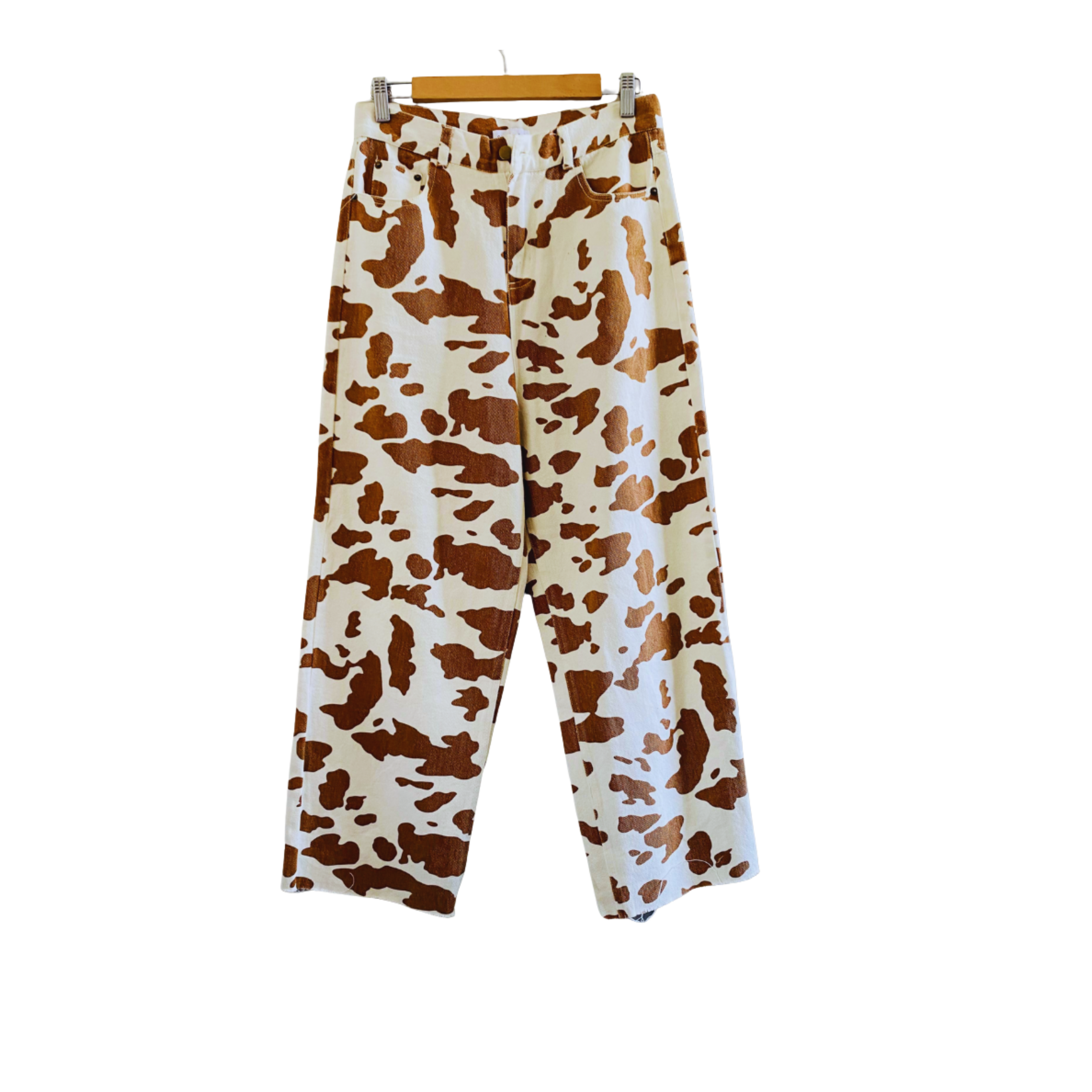 Moo Printed Denim Jeans For Women