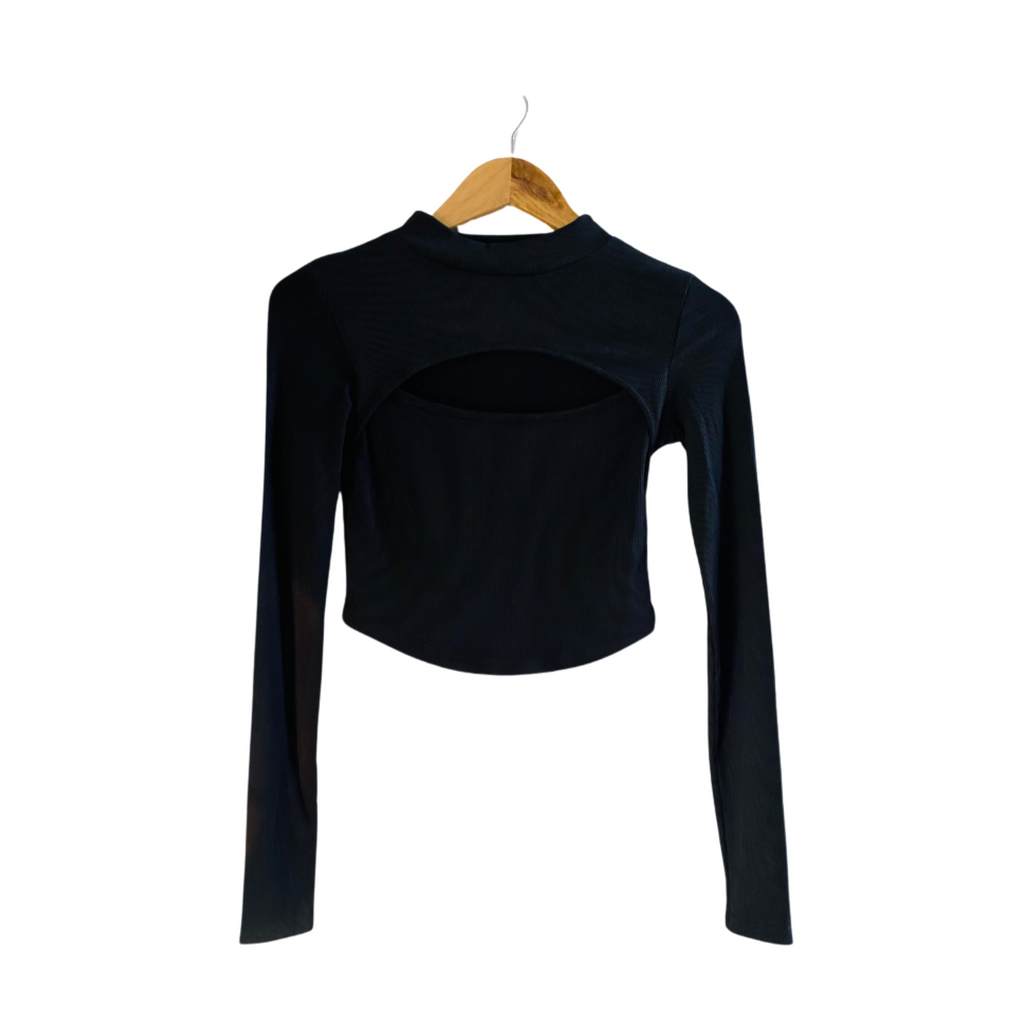 SHEIN | Cutout Crew neck Long sleeve Top | YL-022