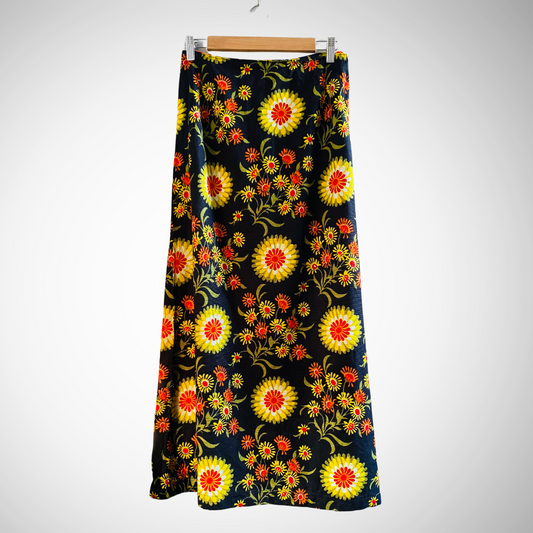 African Material Cotton | Floral Maxi Skirt for Women  | SK-MC-003 |