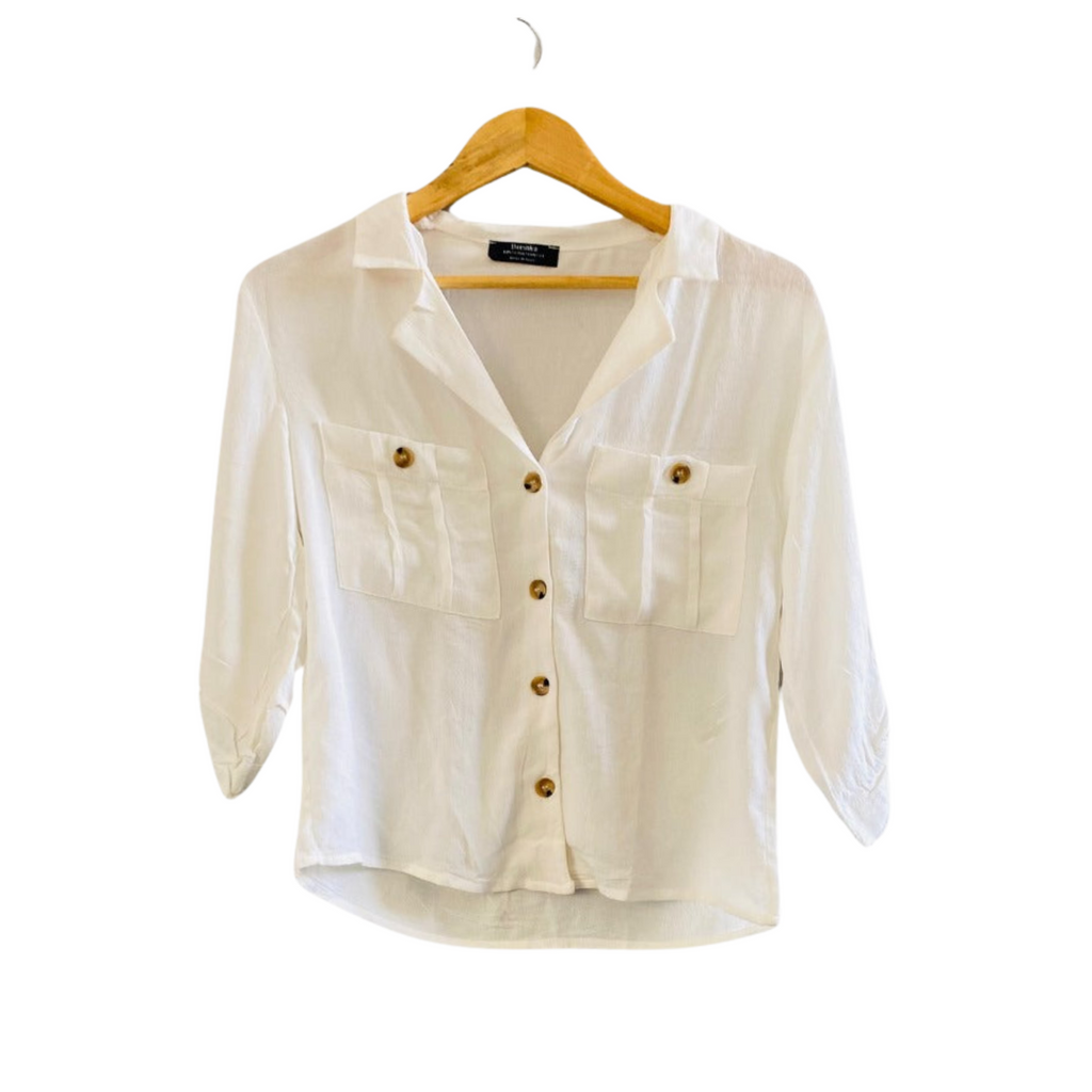 White Pair Dress (Shirt and Pant) For Women | YL-036
