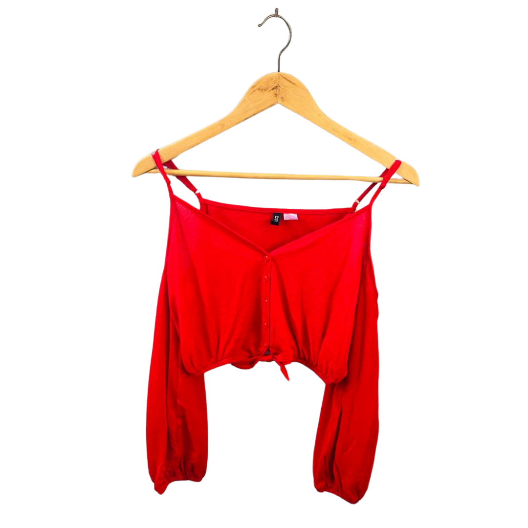 DIVIDCD |Red Stripes Tie up Top|