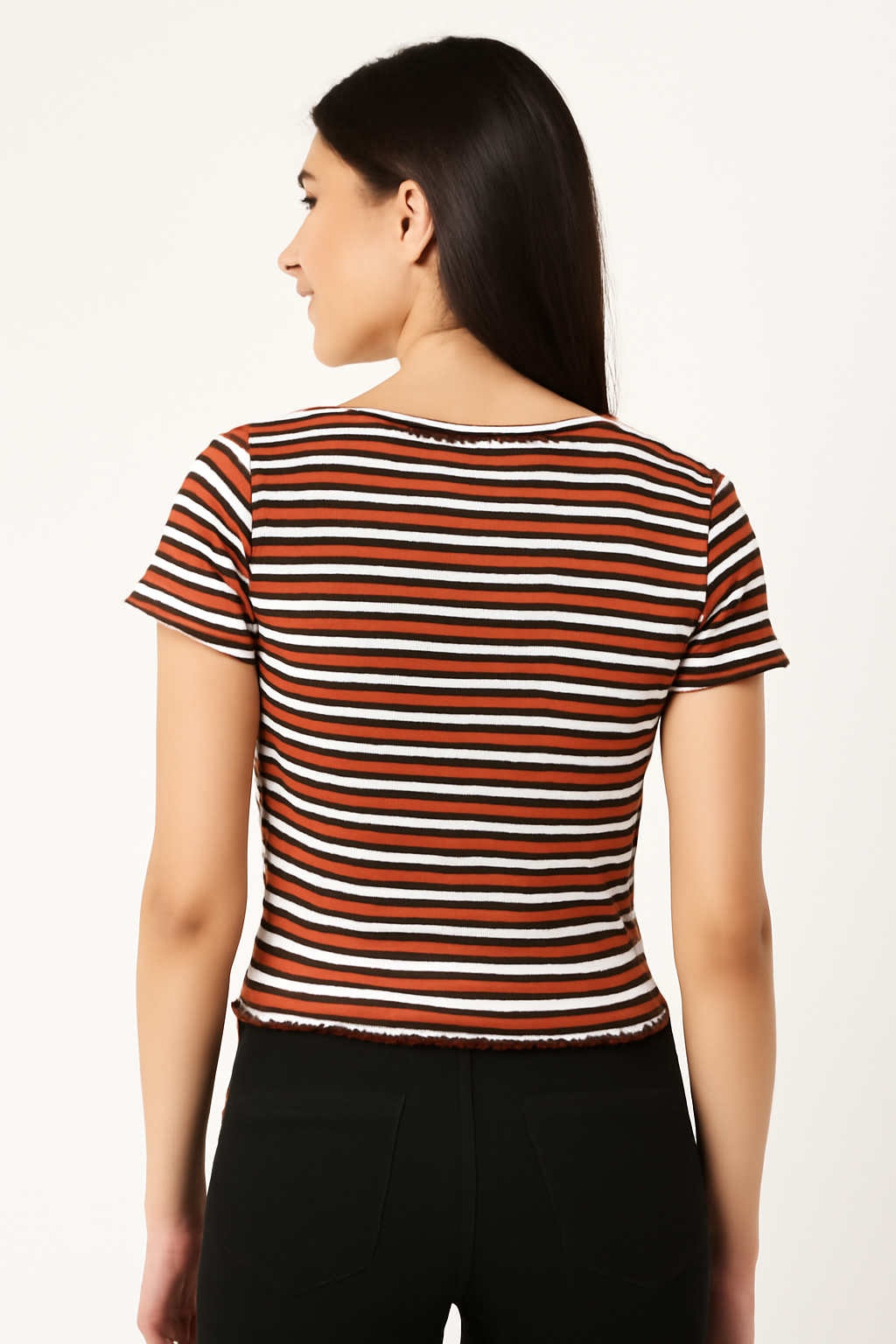 Stripped Short Sleeve Top