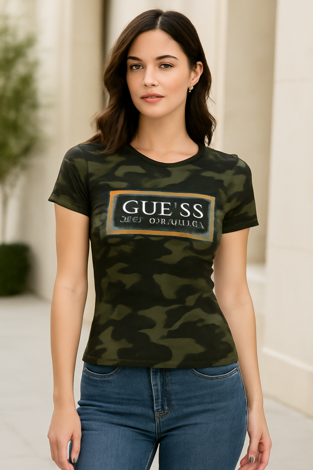 Round Neck Short Top for Women