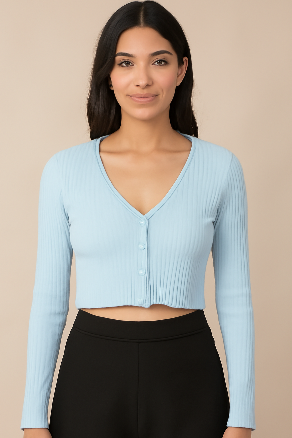 SHEIN Button-up Cropped T-Shirt