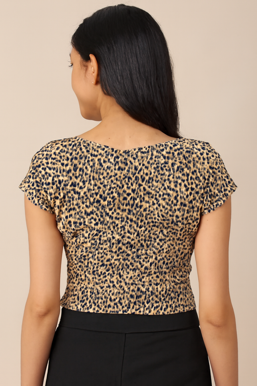 Short Sleeve Leopard Print Button Down