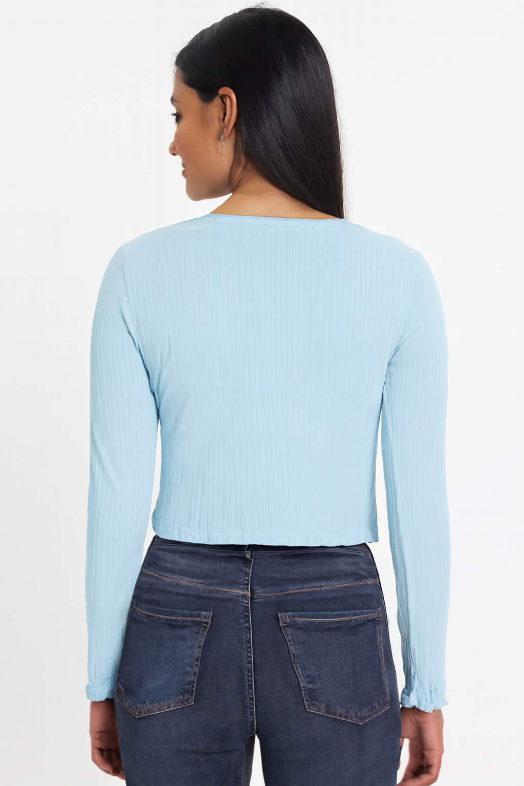 SHEIN Button-up Cropped T-Shirt