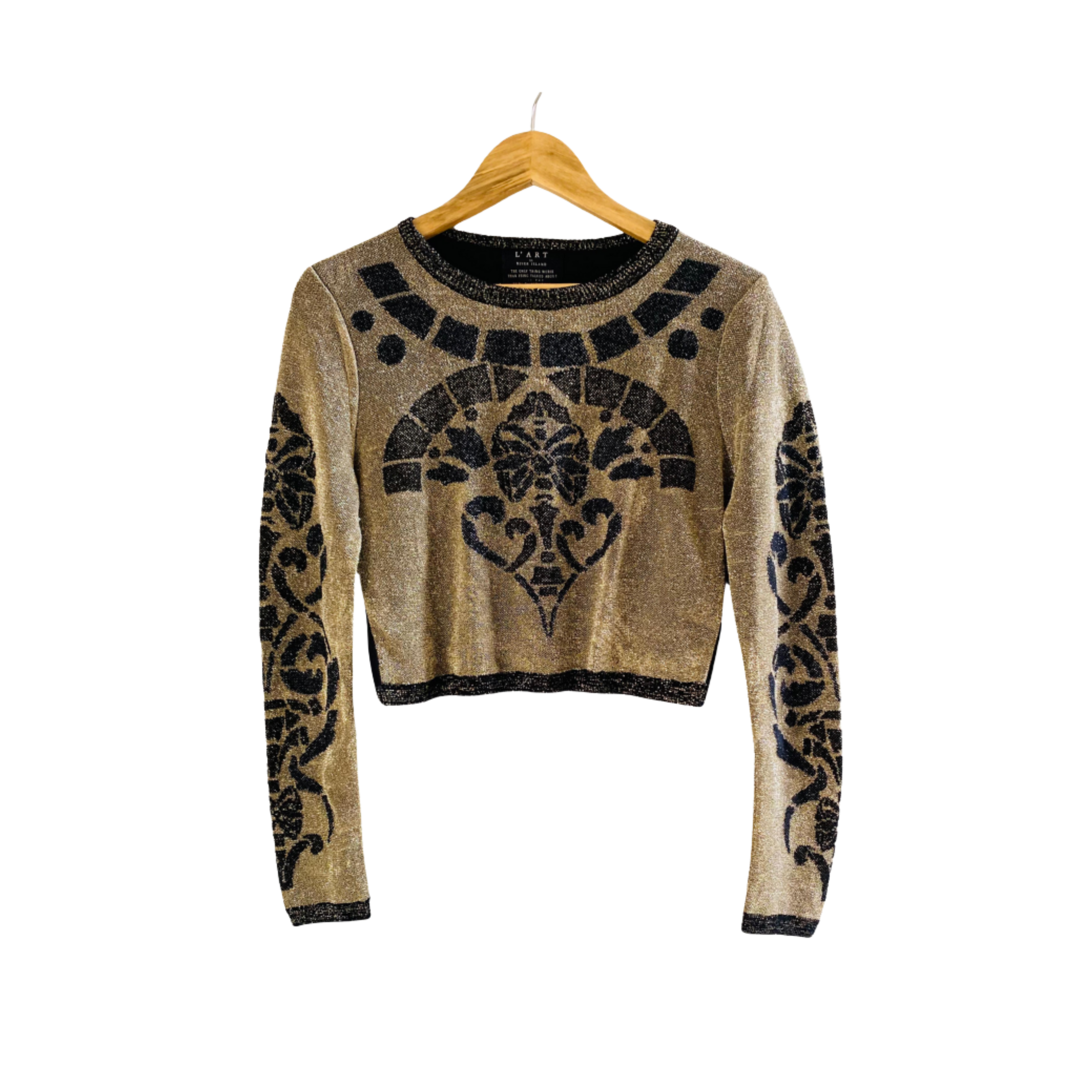 River Island Gold Plated Long Sleeves | Top for Women |