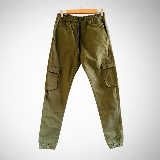 Olive Green Cargo Trousers for Women